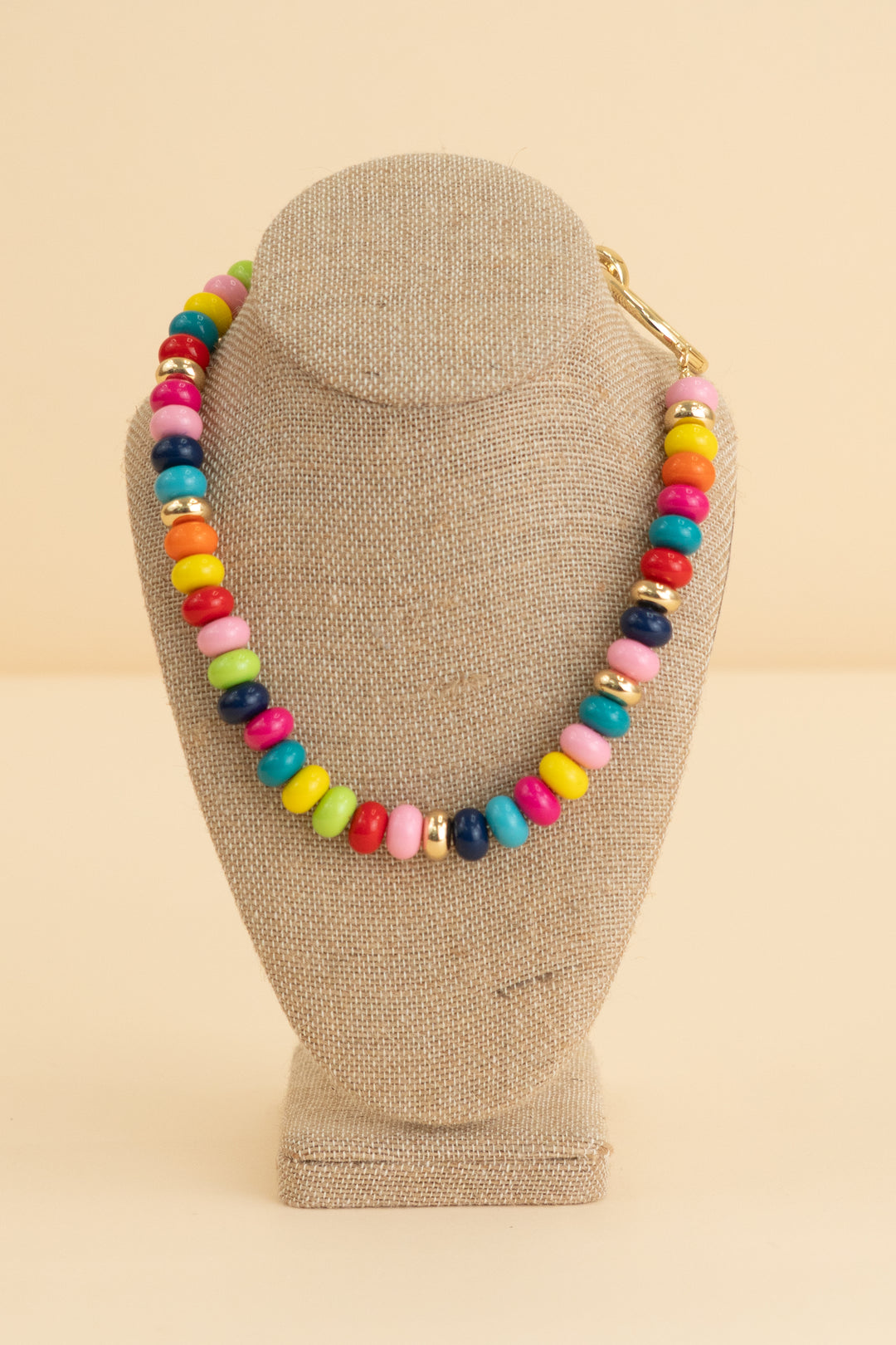 baublebar multi beaded caribiner necklace