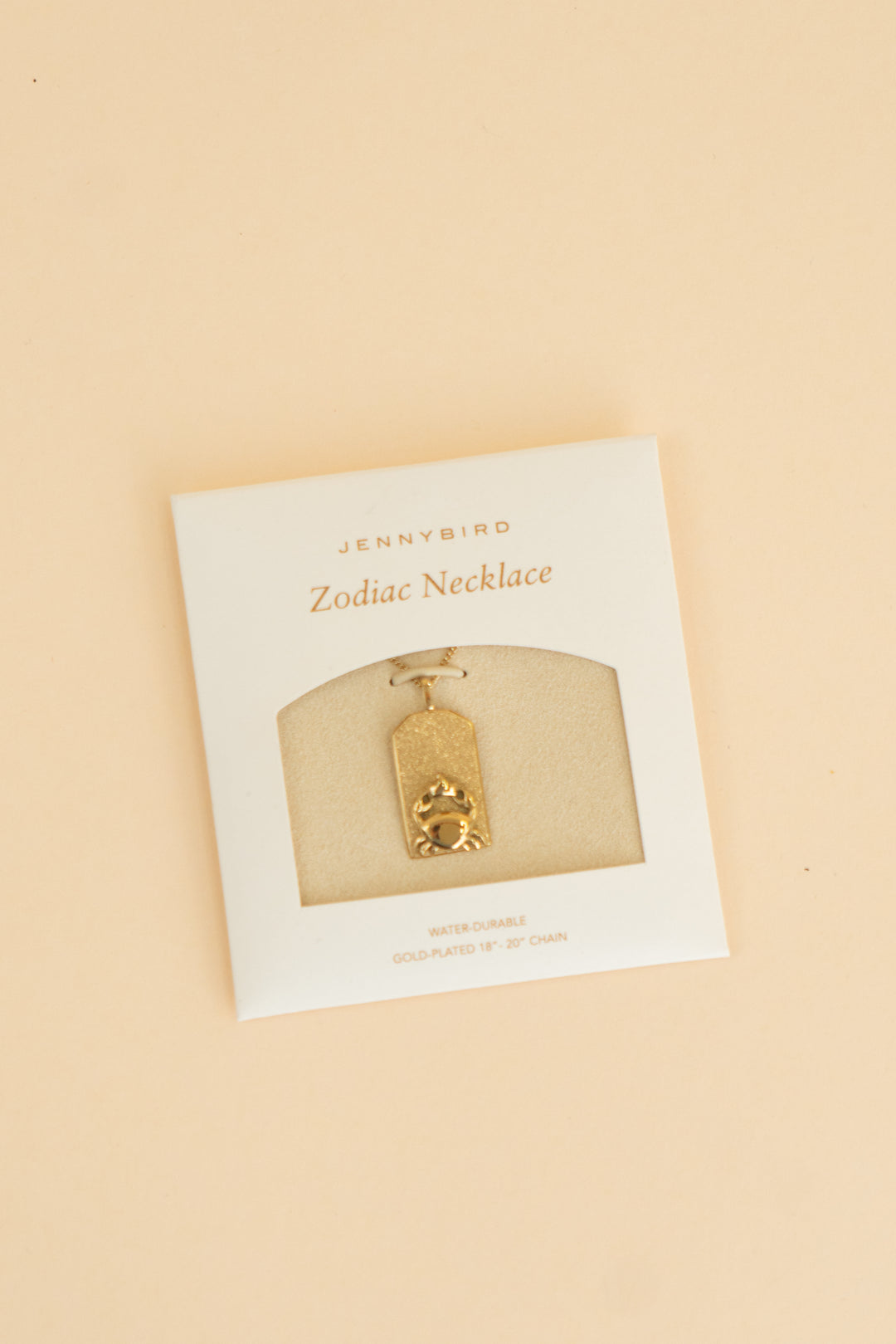 jenny bird gold zodiac cancer necklace