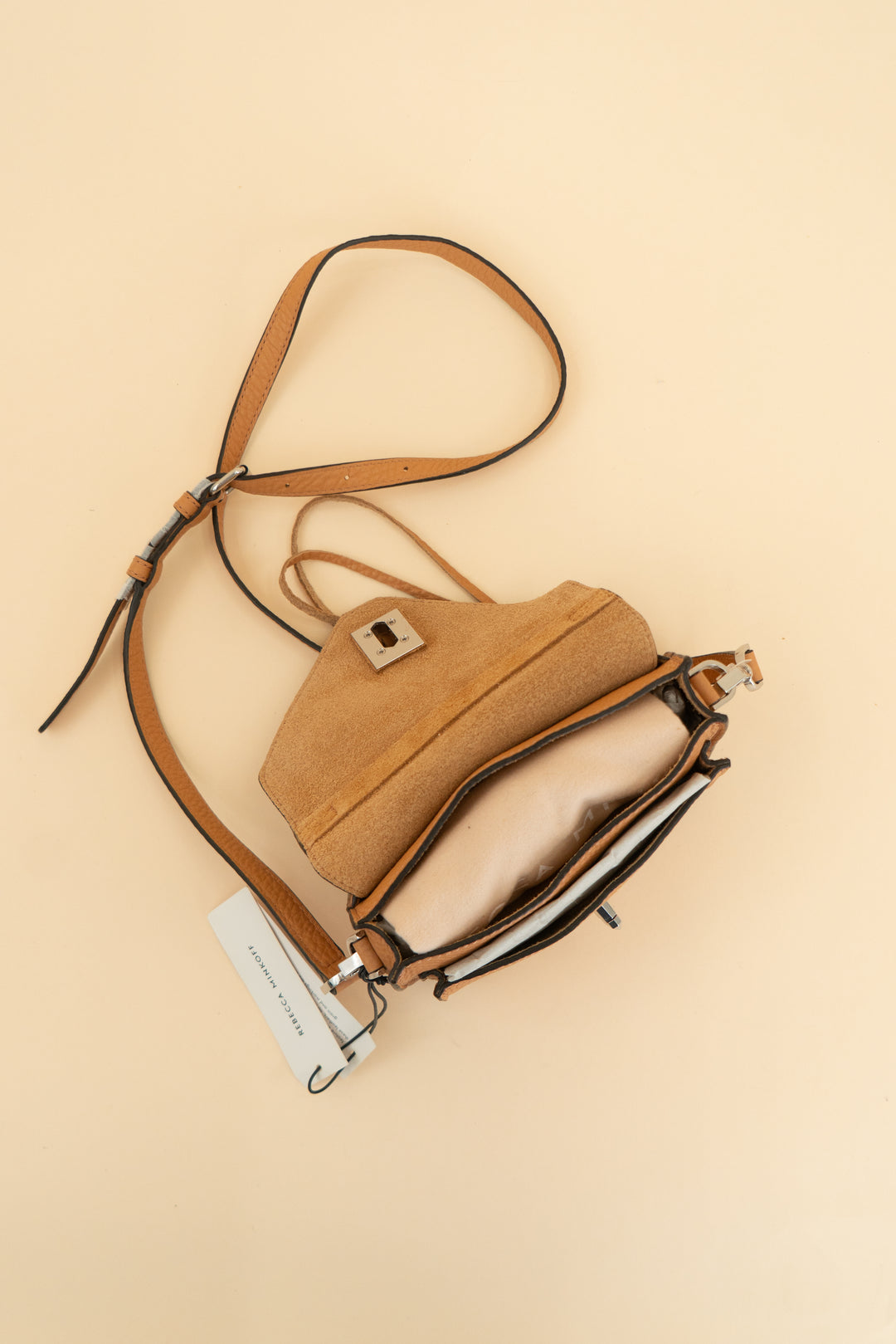rebecca minkoff honey leather crossbody NWT