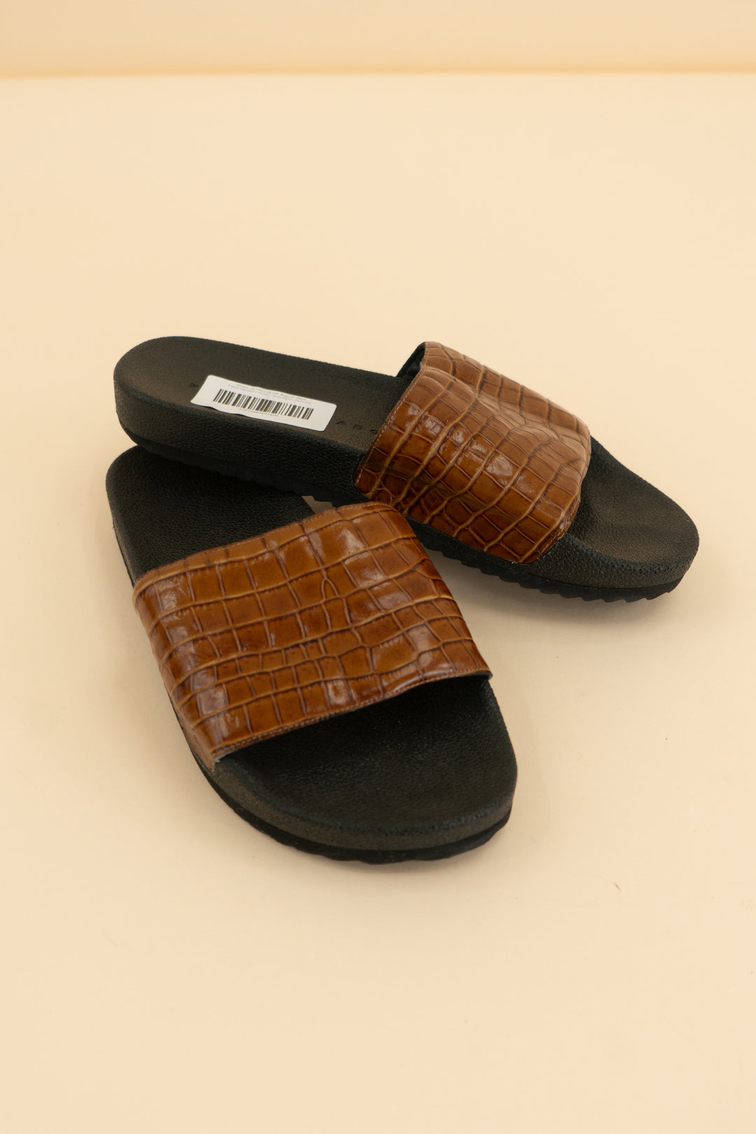 freda salvador brown snakeskin slide (7)