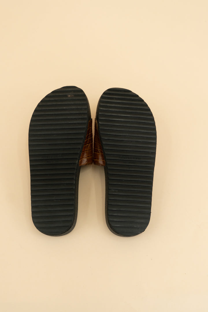 freda salvador brown snakeskin slide (7)