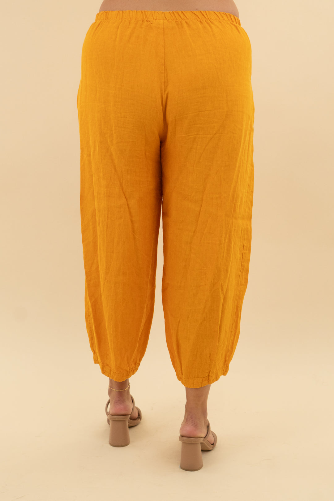 bryn walker mustard linen pant (m)