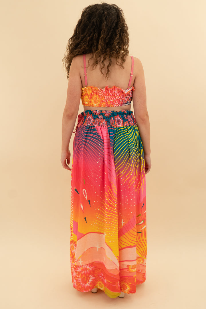 revolve x agua bendita summer print set  (s, retail $348)