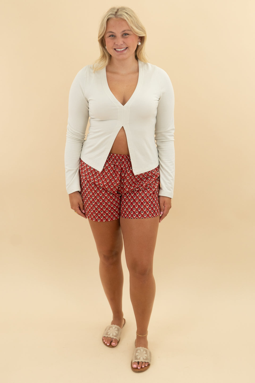 darling red floral boxer short (l)