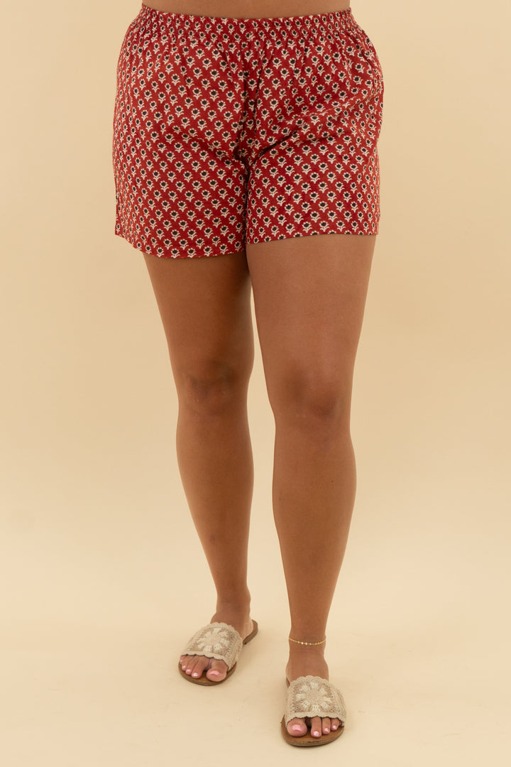 darling red floral boxer short (l)