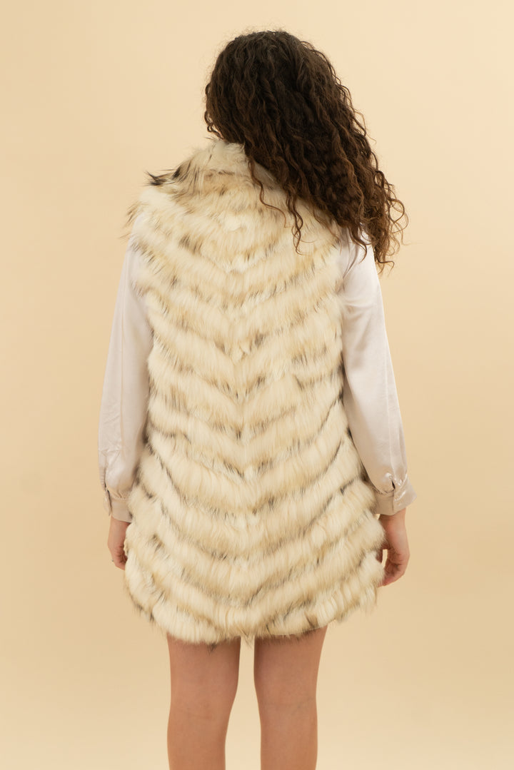 bcbg fox fur vest (xs)