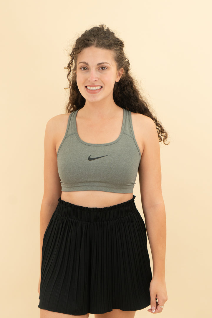 nike grey sports bra (m)
