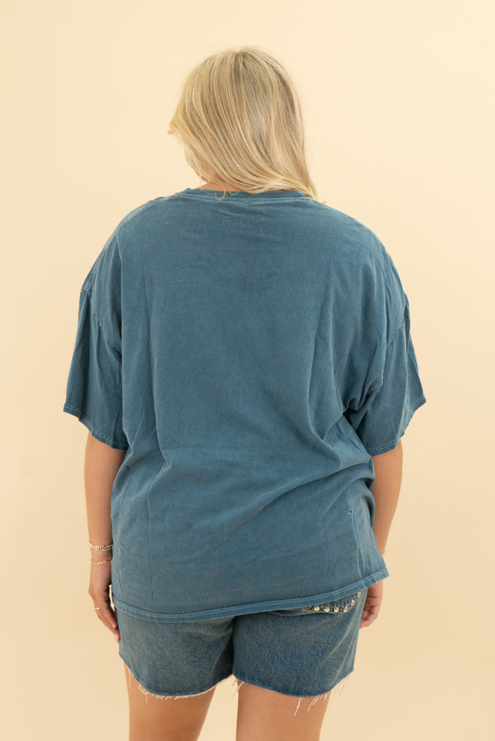 sublime washed blue long beach tshirt (l/xl)