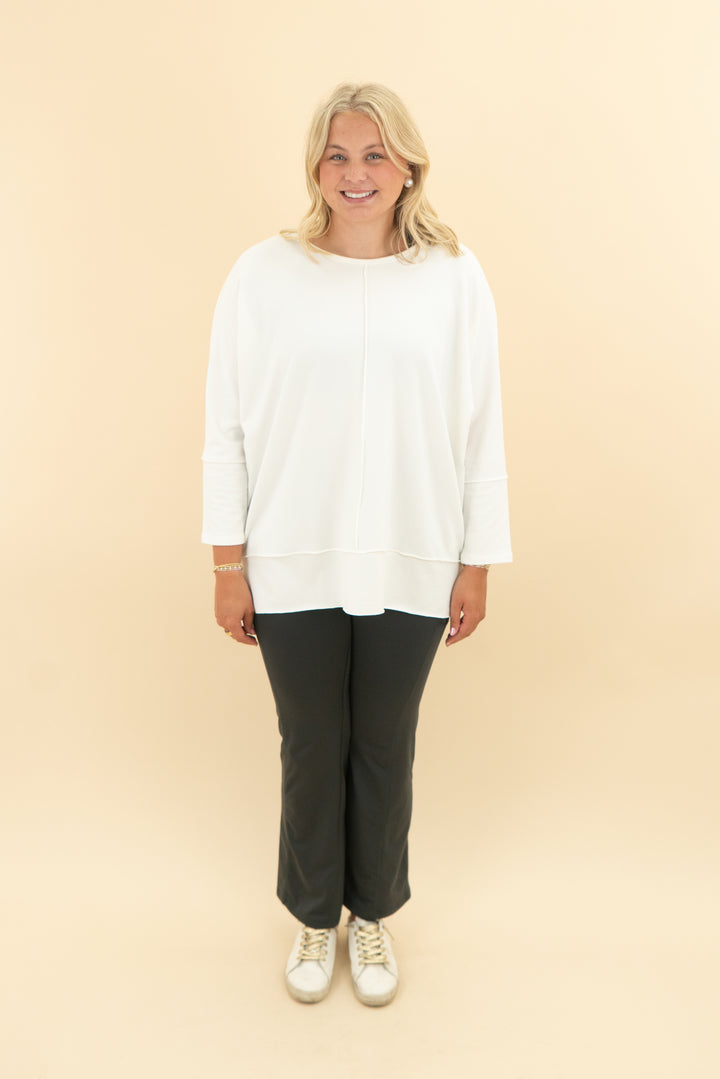 spanx p.l.t. white dolman sweatshirt nwt (xl; retail $68)