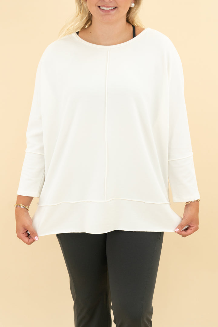 spanx p.l.t. white dolman sweatshirt nwt (xl; retail $68)