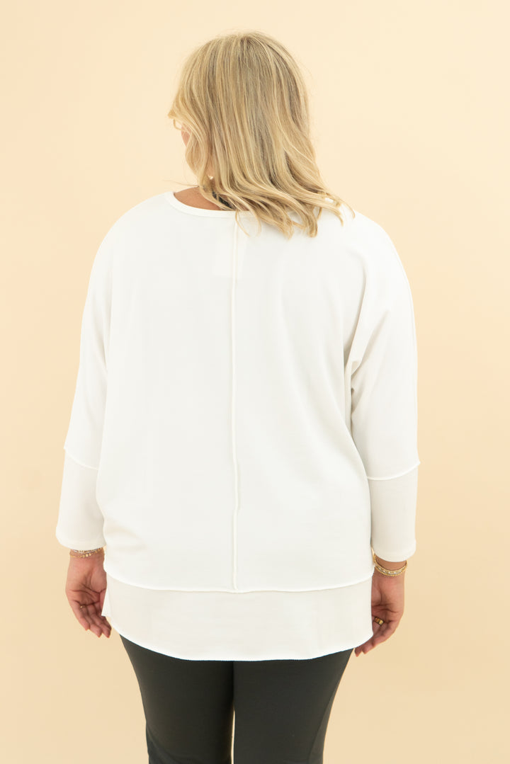 spanx p.l.t. white dolman sweatshirt nwt (xl; retail $68)