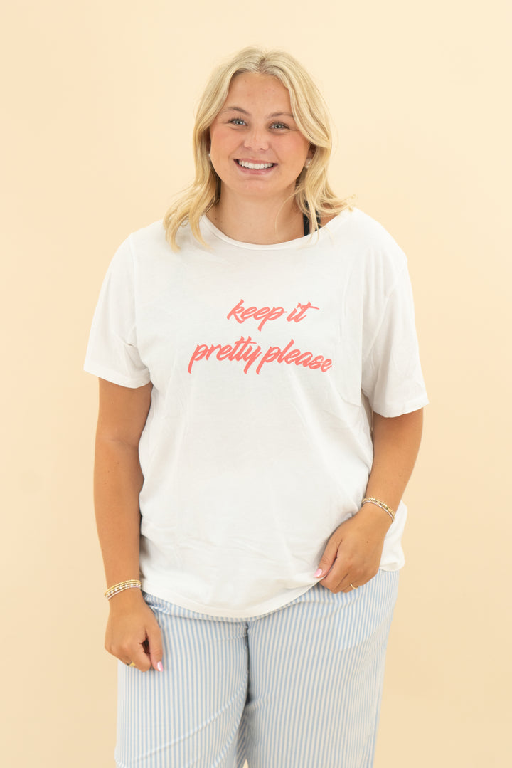 draper james white keep it pretty please graphic (xxl)