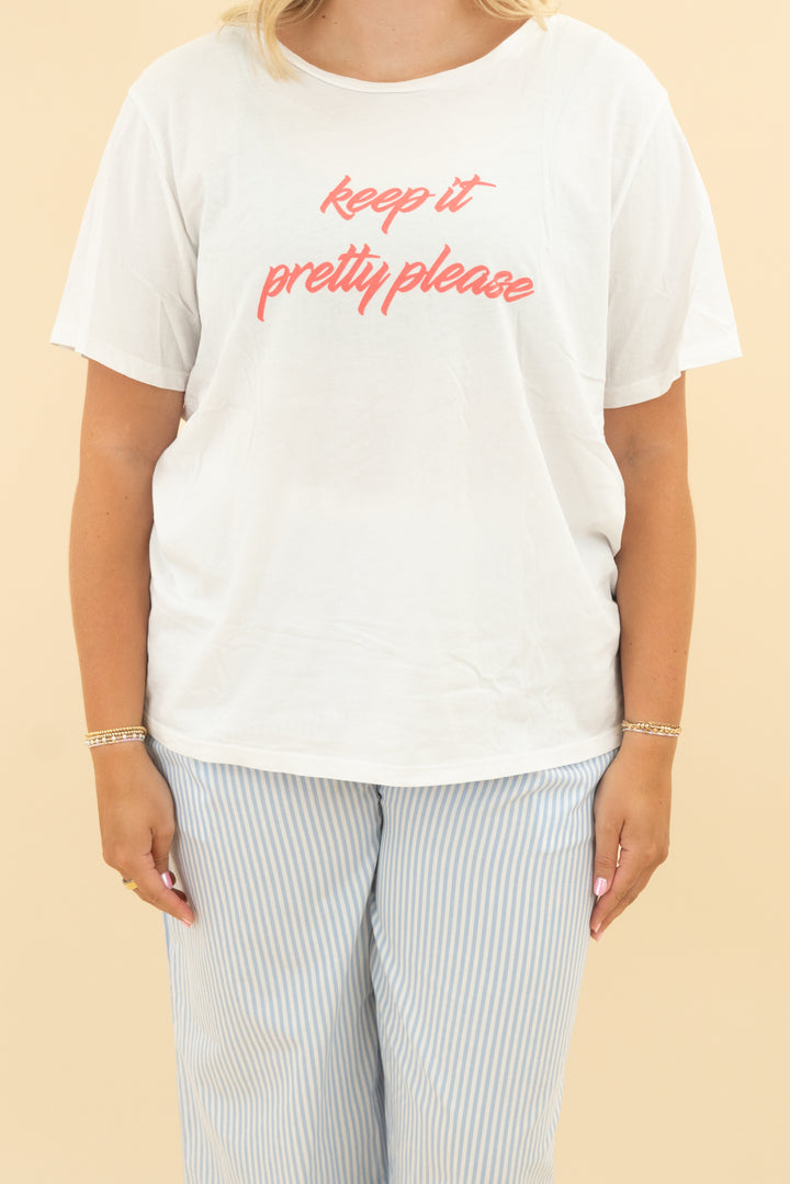 draper james white keep it pretty please graphic (xxl)