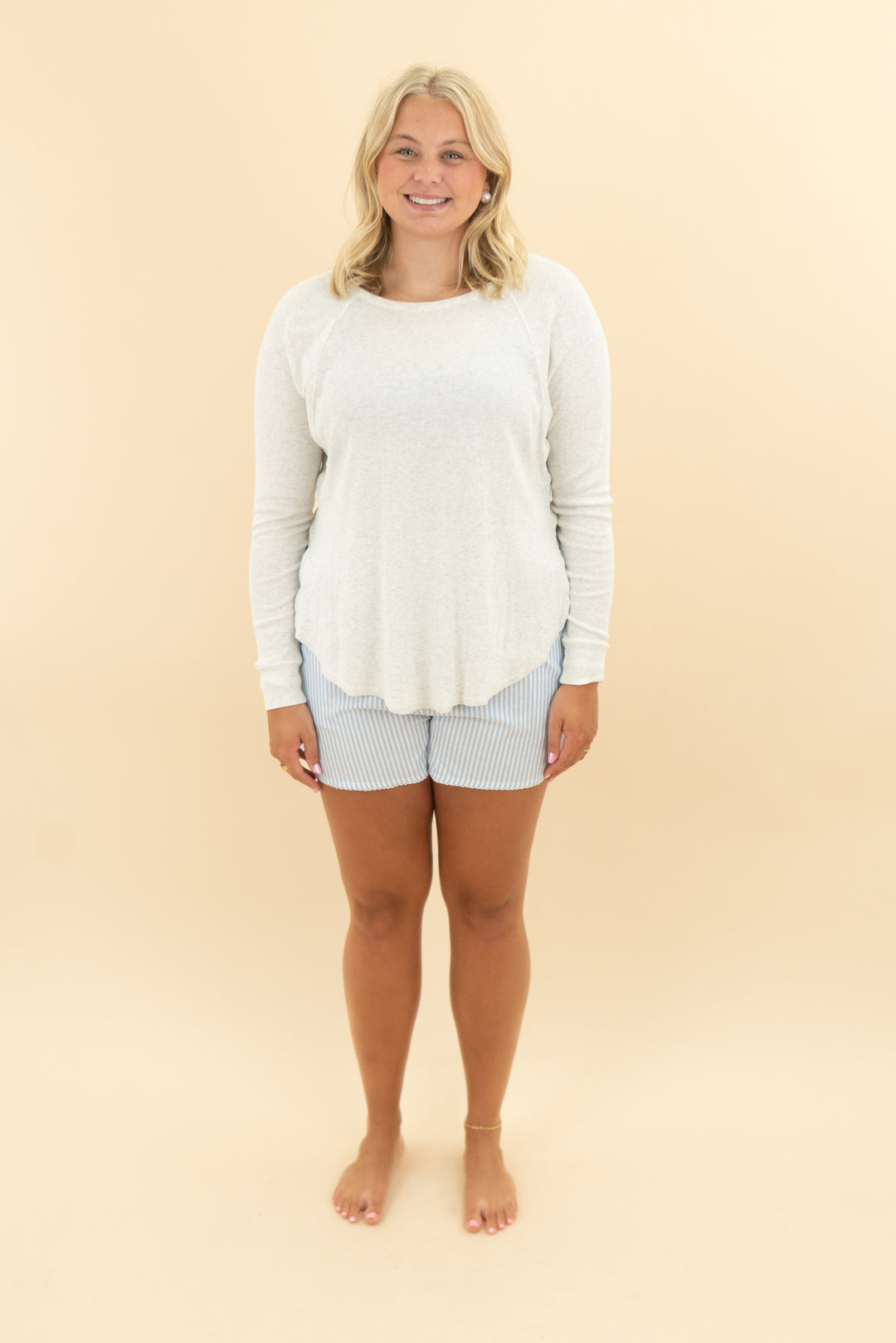 bobi grey lounge sleeve oversized top (s)