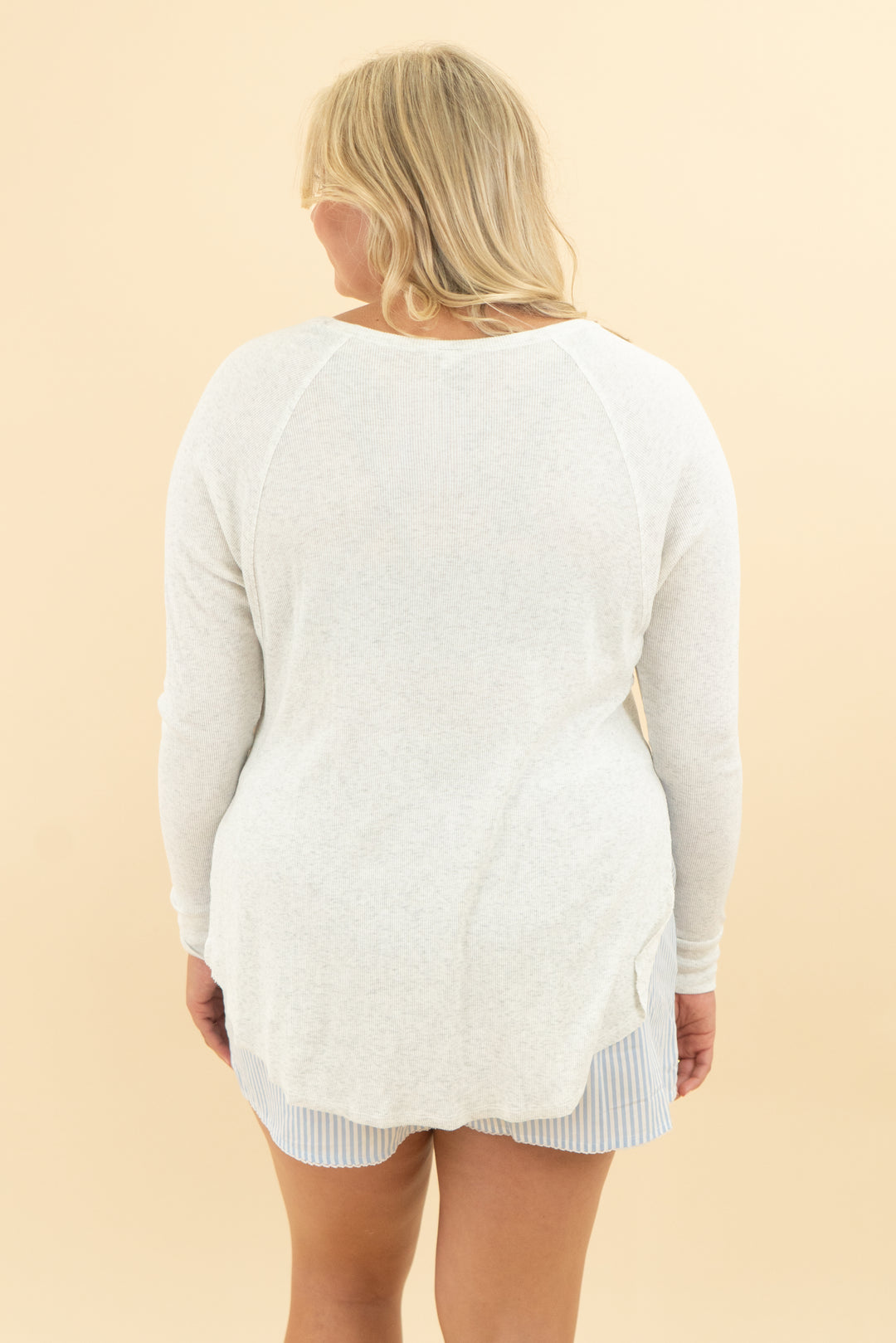 bobi grey lounge sleeve oversized top (s)
