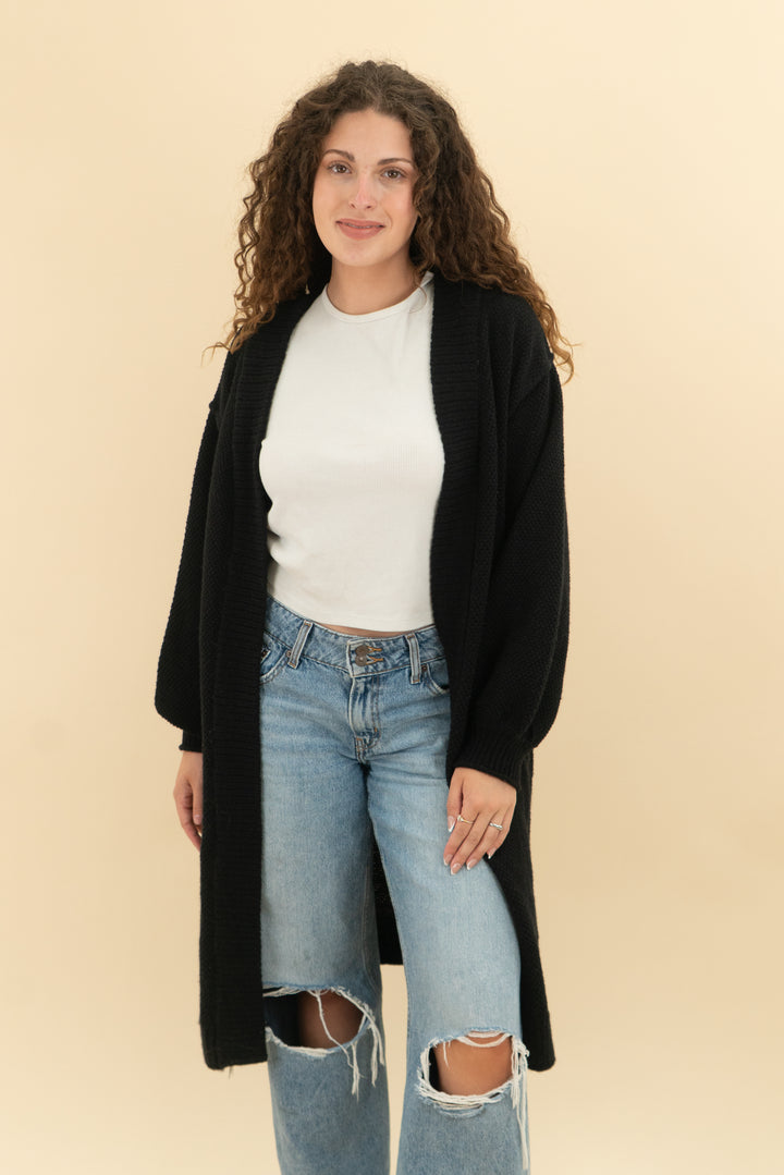 double zero black cardigan (s; retail $58)