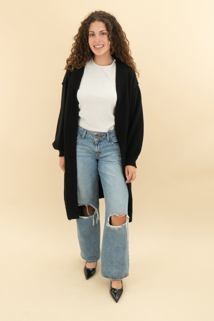double zero black cardigan (s; retail $58)