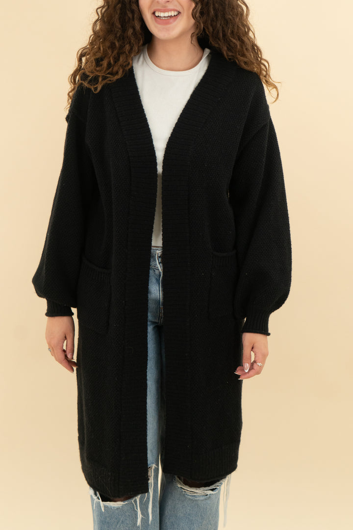 double zero black cardigan (s; retail $58)