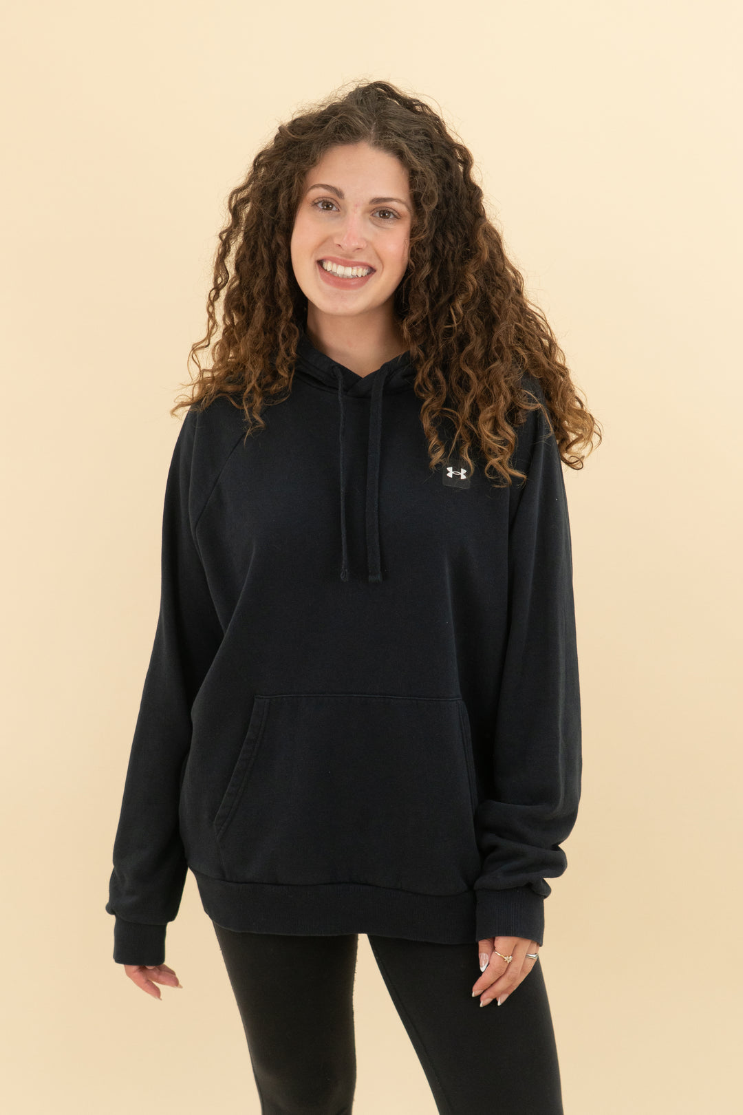 Under Armour black hoodie (l; retail $65)