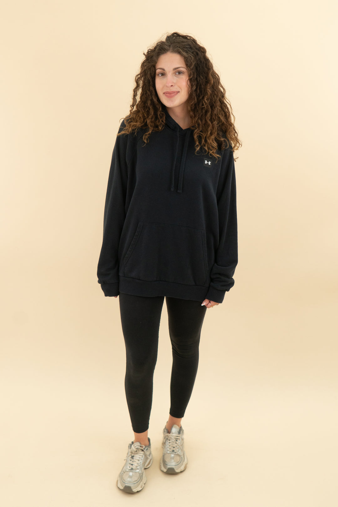 Under Armour black hoodie (l; retail $65)