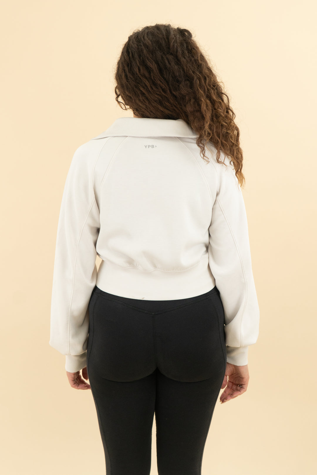 YPB off white quarter zip (s; retail $70)