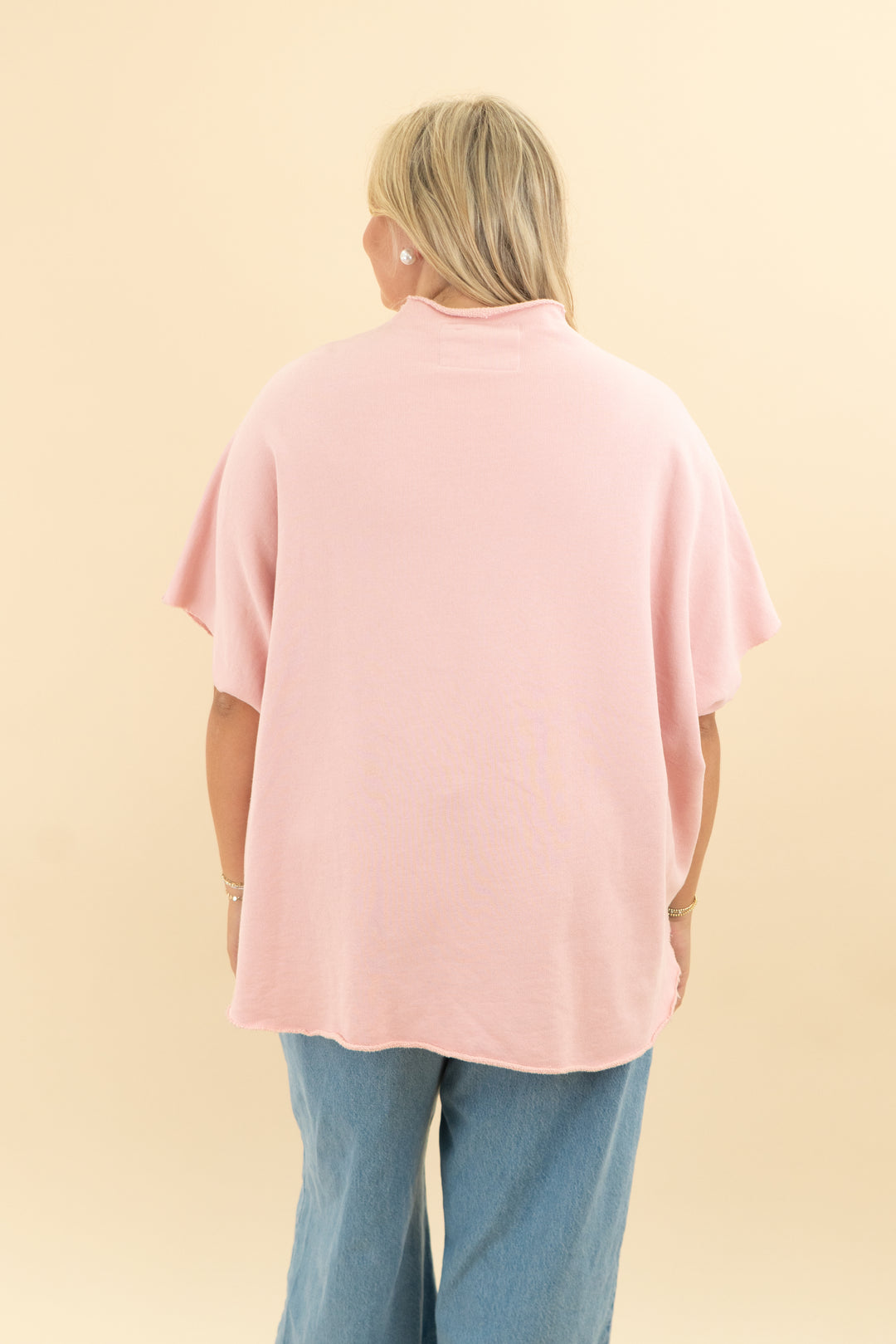frank & eileen blush short sleeve sweatshirt (os)