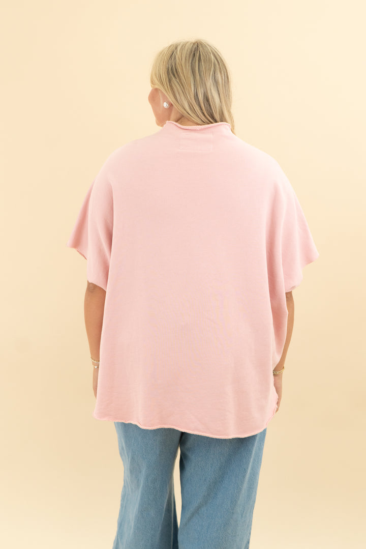 frank & eileen blush short sleeve sweatshirt (os)