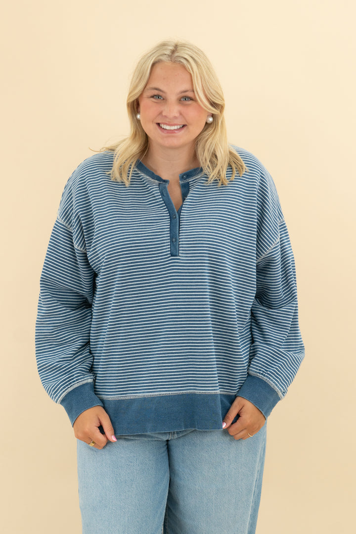 zsupply blue stripe long sleeve (l)