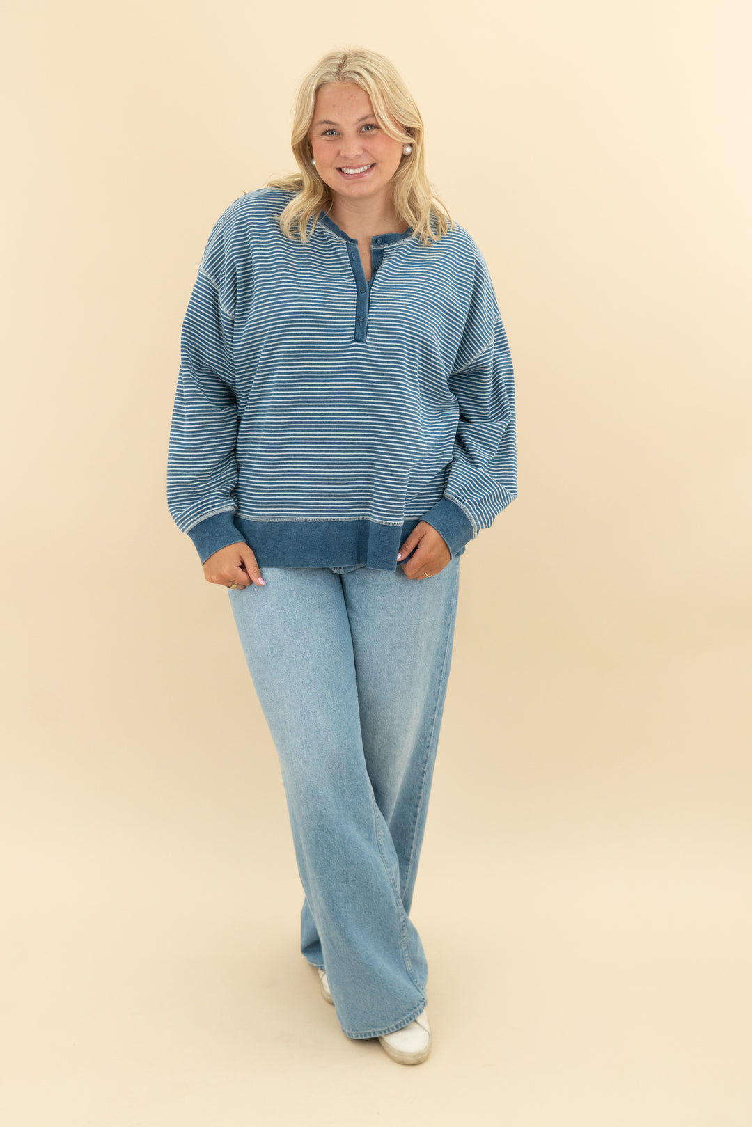 zsupply blue stripe long sleeve (l)