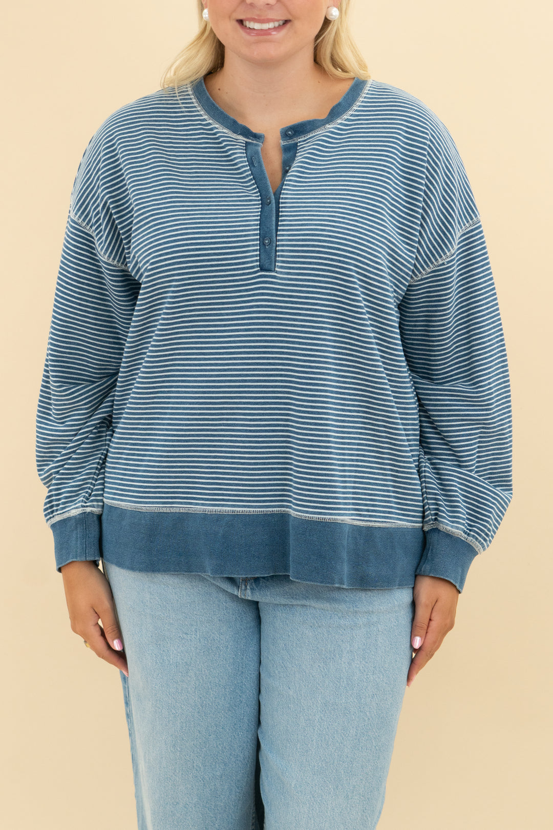 zsupply blue stripe long sleeve (l)