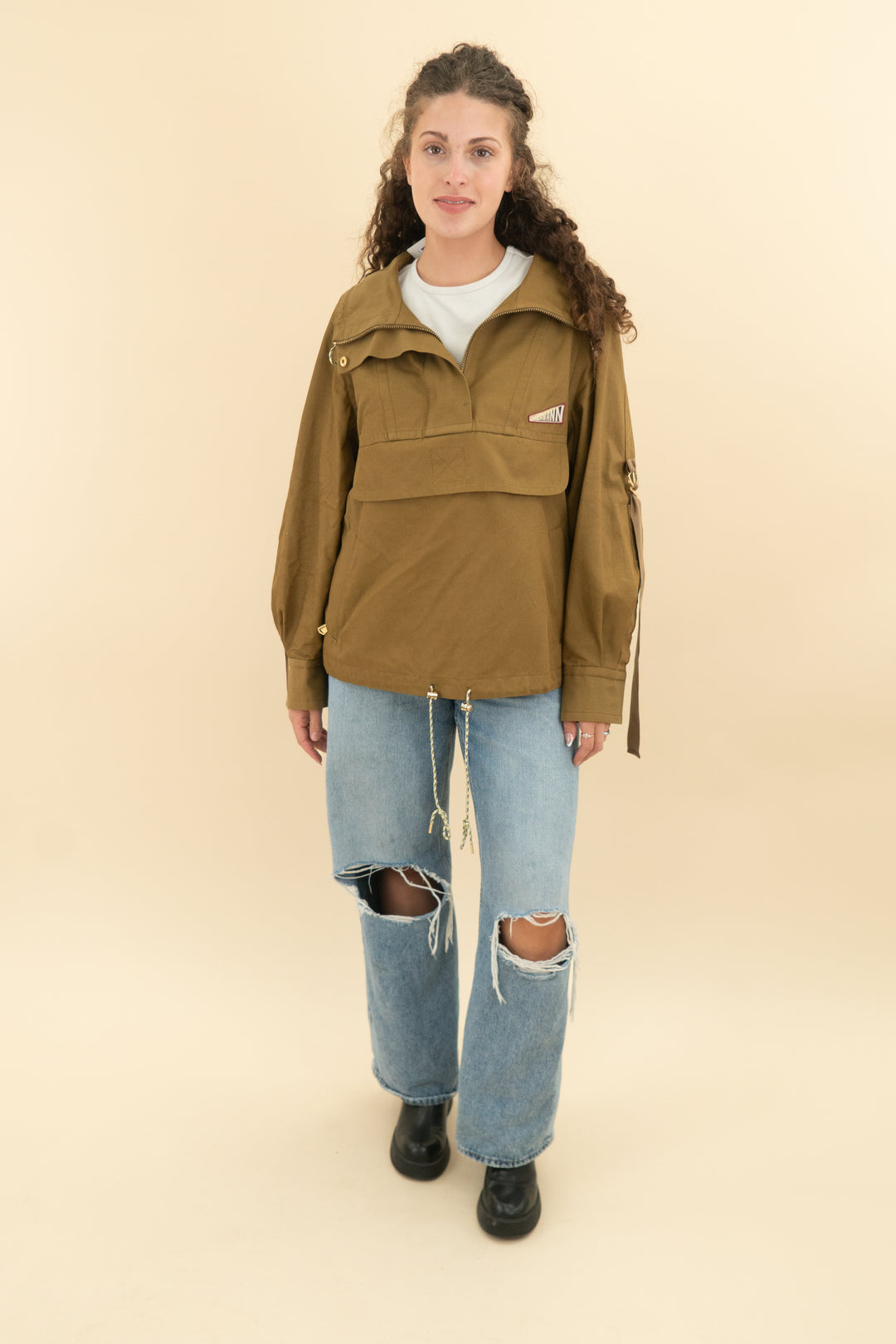 zimmermann mustard green quarter zip jacket (2)