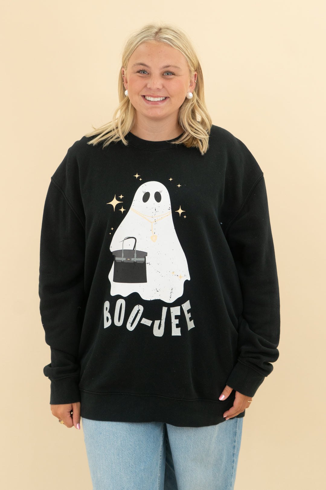 Living Fully Co. ghost black sweatshirt (xxl; retail $62)