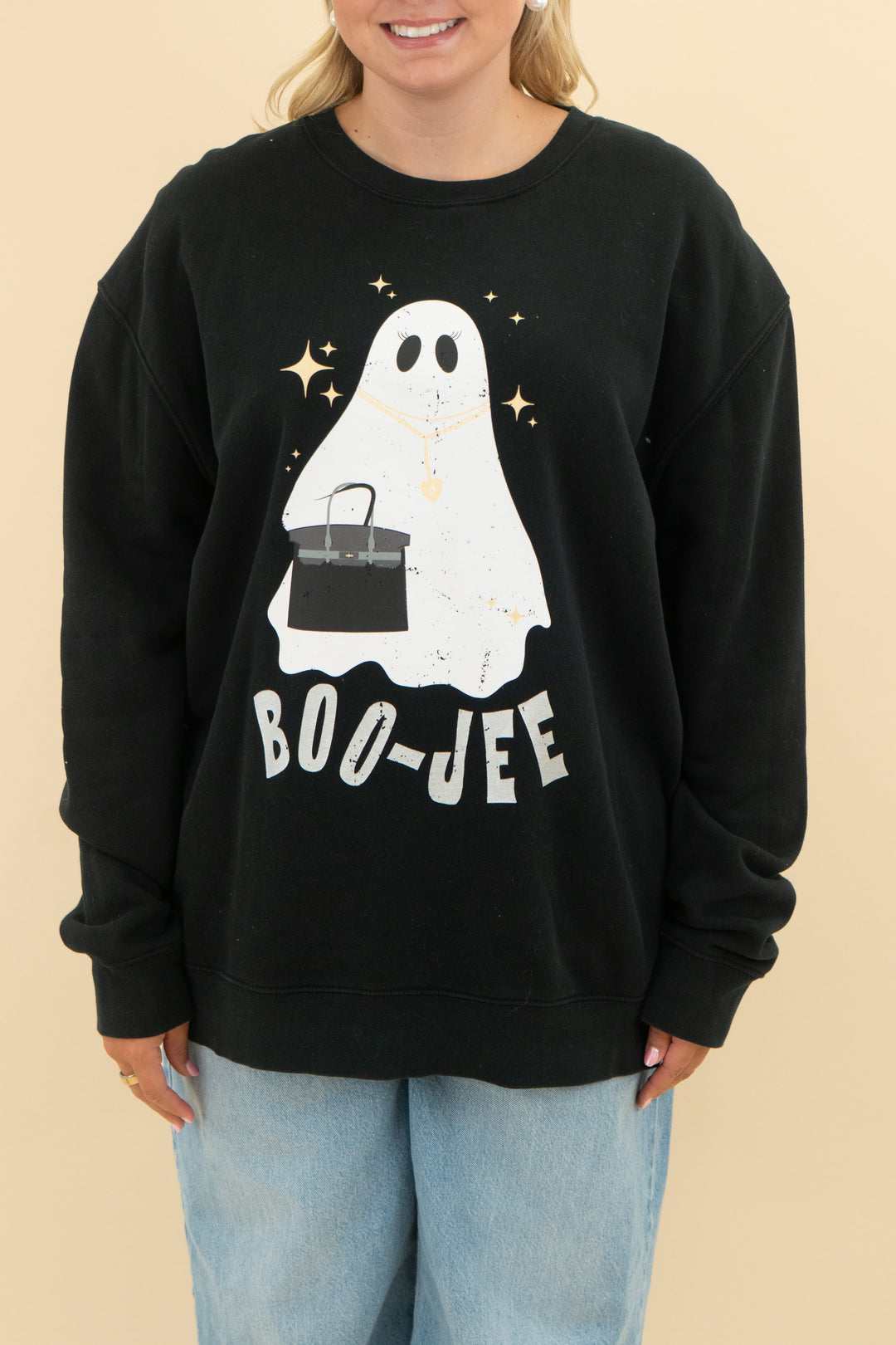 Living Fully Co. ghost black sweatshirt (xxl; retail $62)