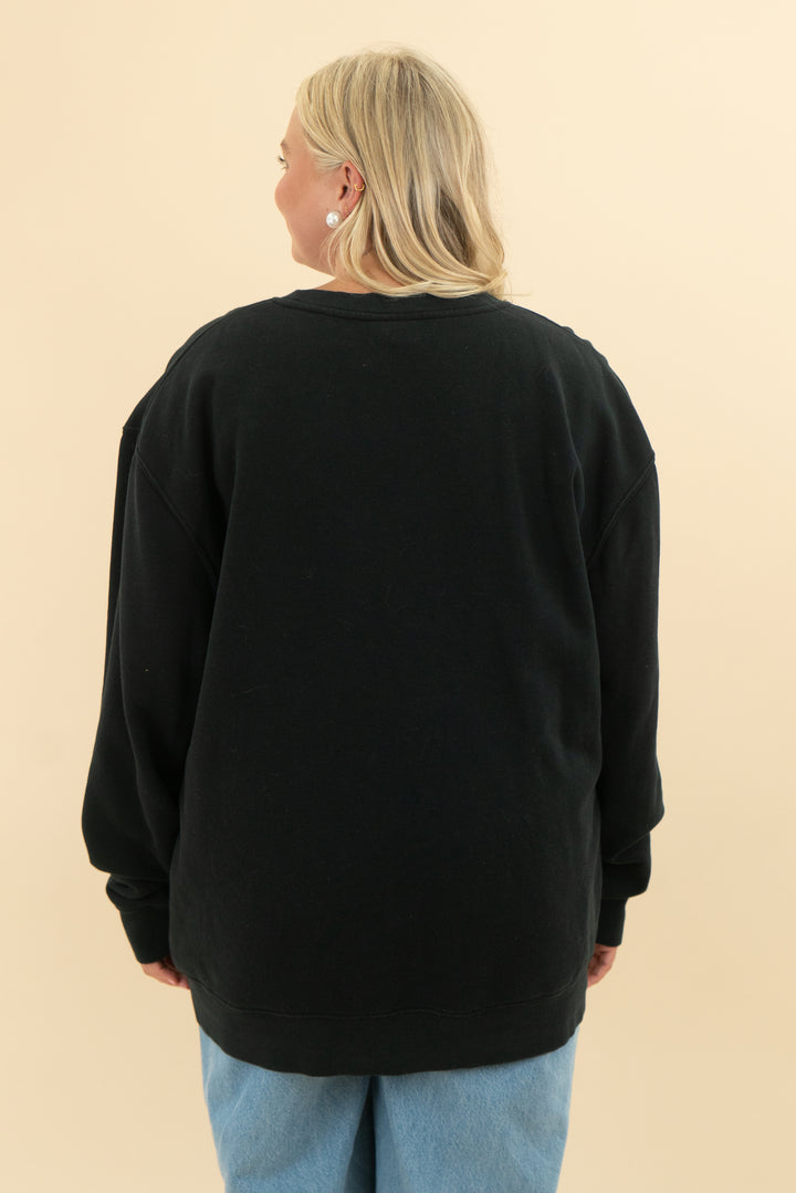 Living Fully Co. ghost black sweatshirt (xxl; retail $62)