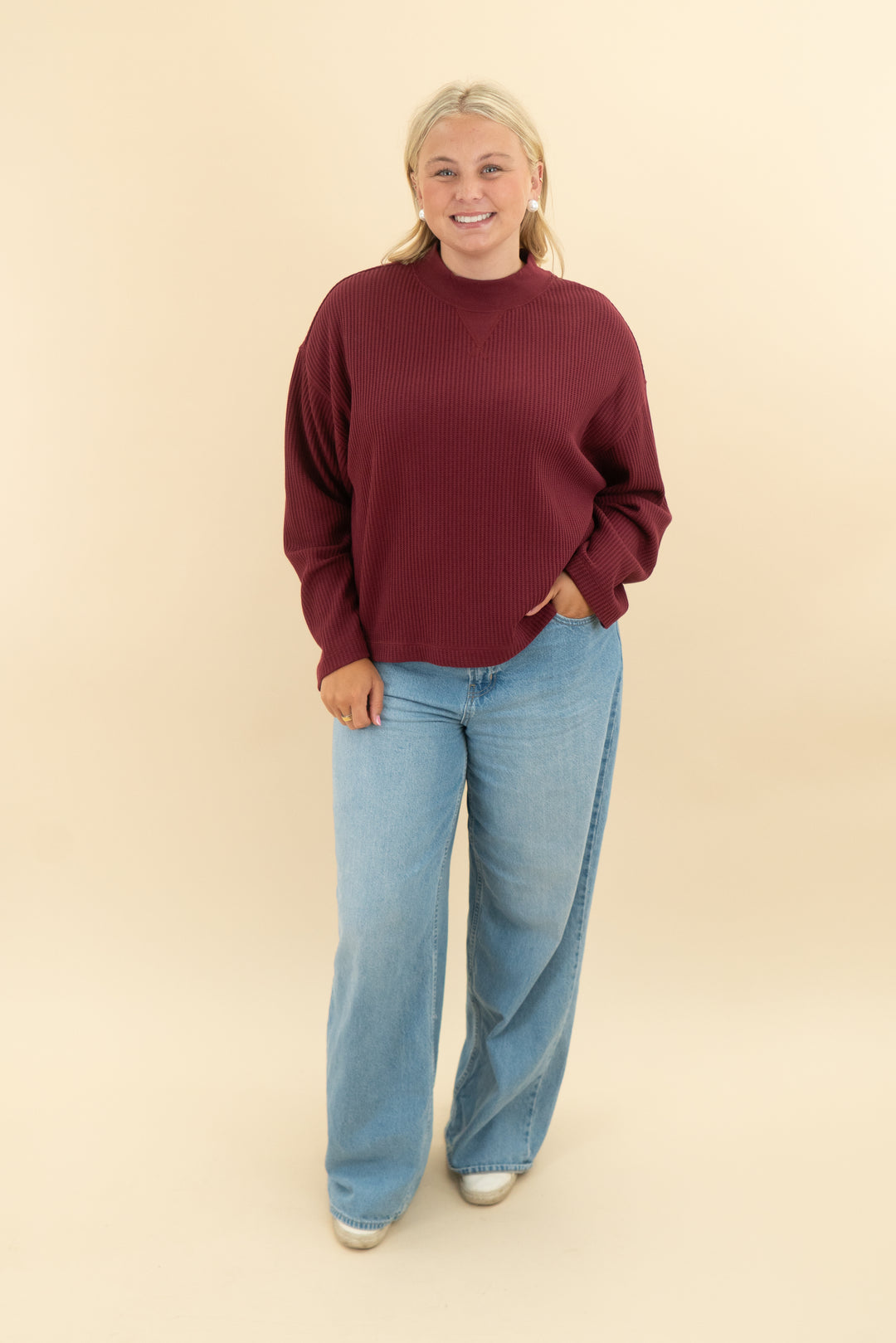 gap maroon henley nwt (l; retail $49.95)