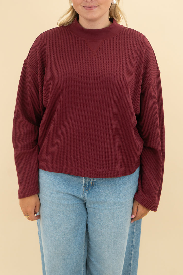 gap maroon henley nwt (l; retail $49.95)