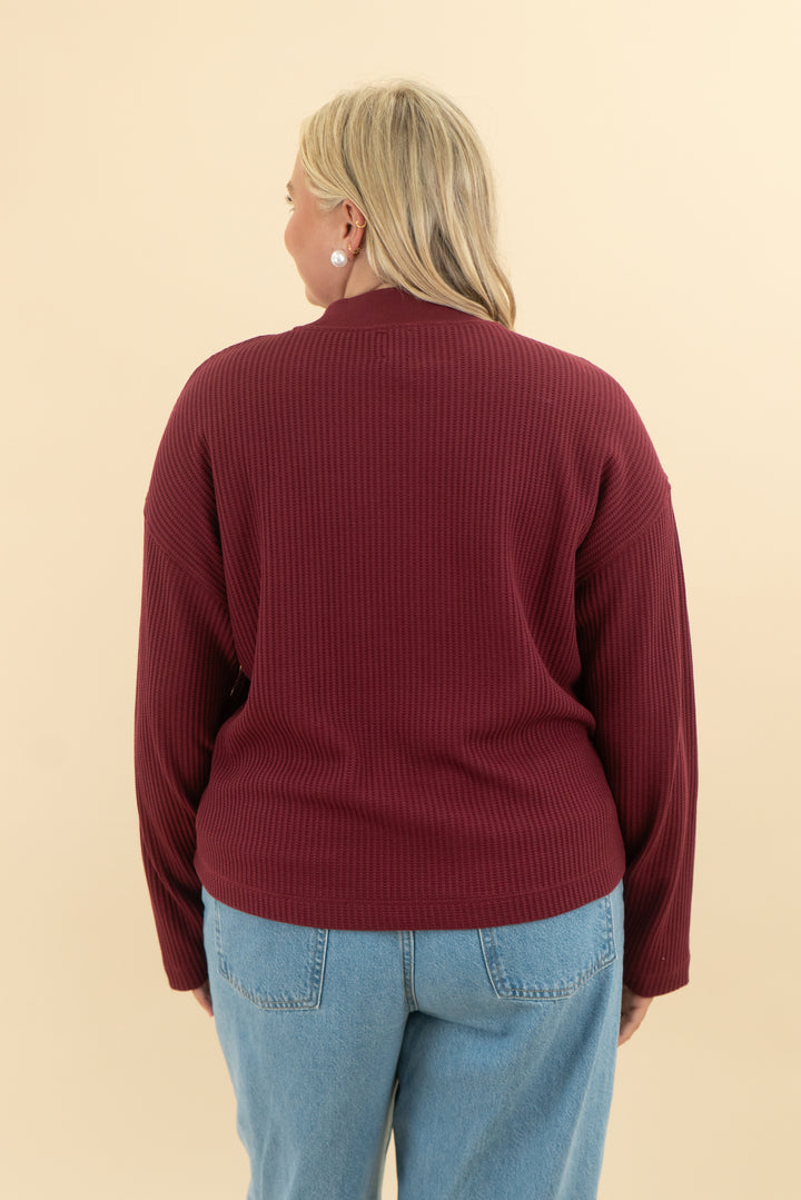 gap maroon henley nwt (l; retail $49.95)