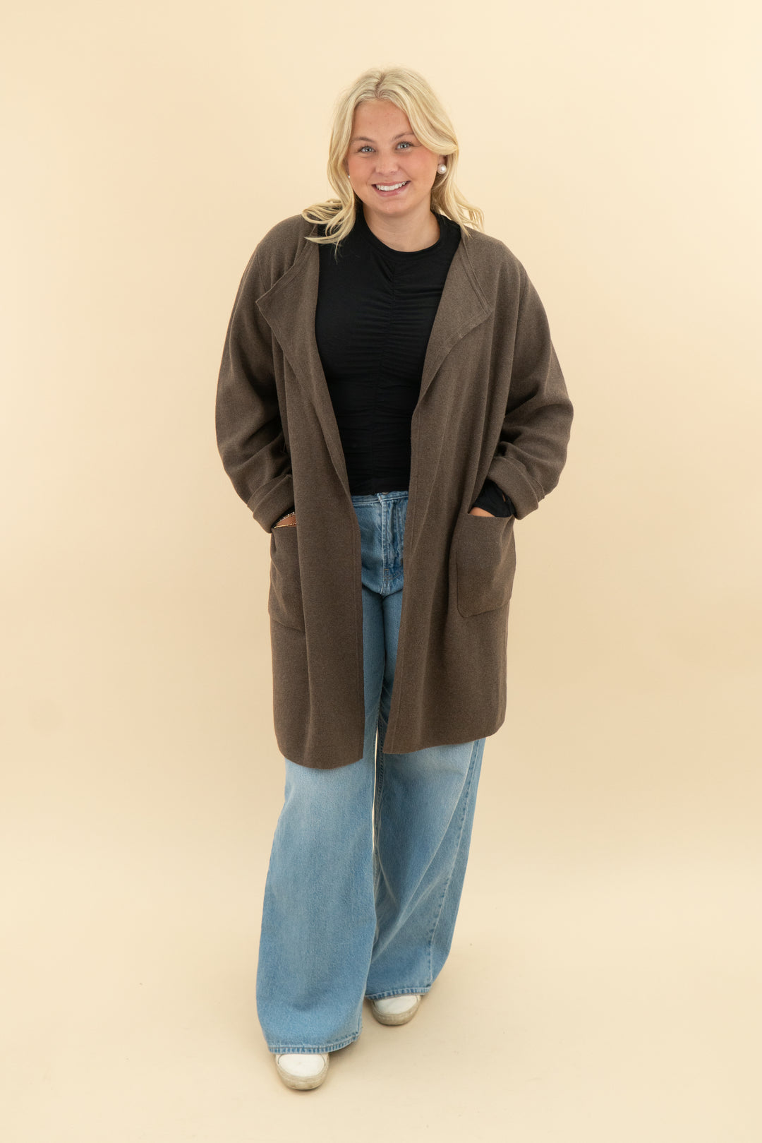 quince brown cardigan (l)