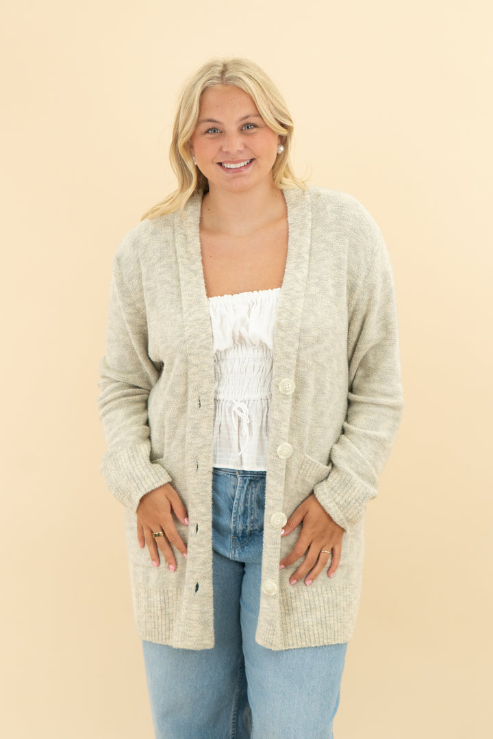 faceplant dreams cream cardigan (l)