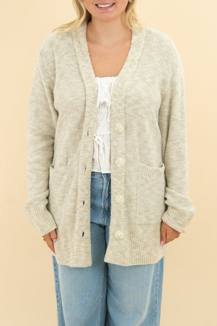 faceplant dreams cream cardigan (l)