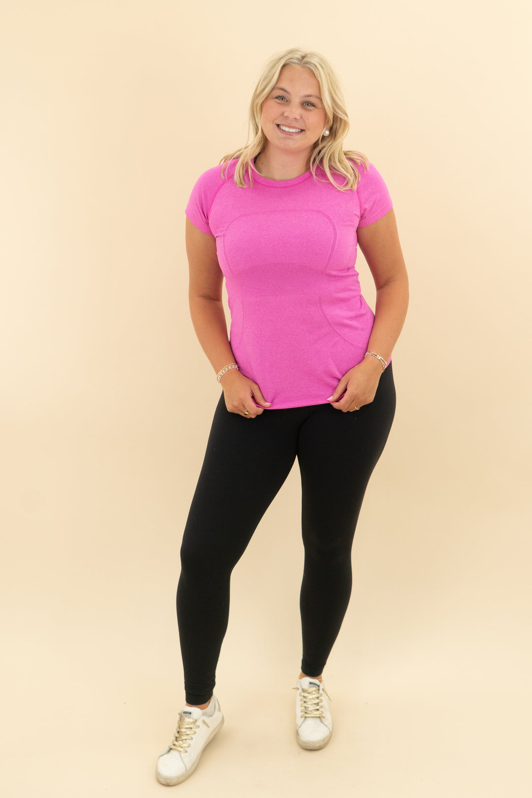 lululemon hot pink short sleeve top (10)