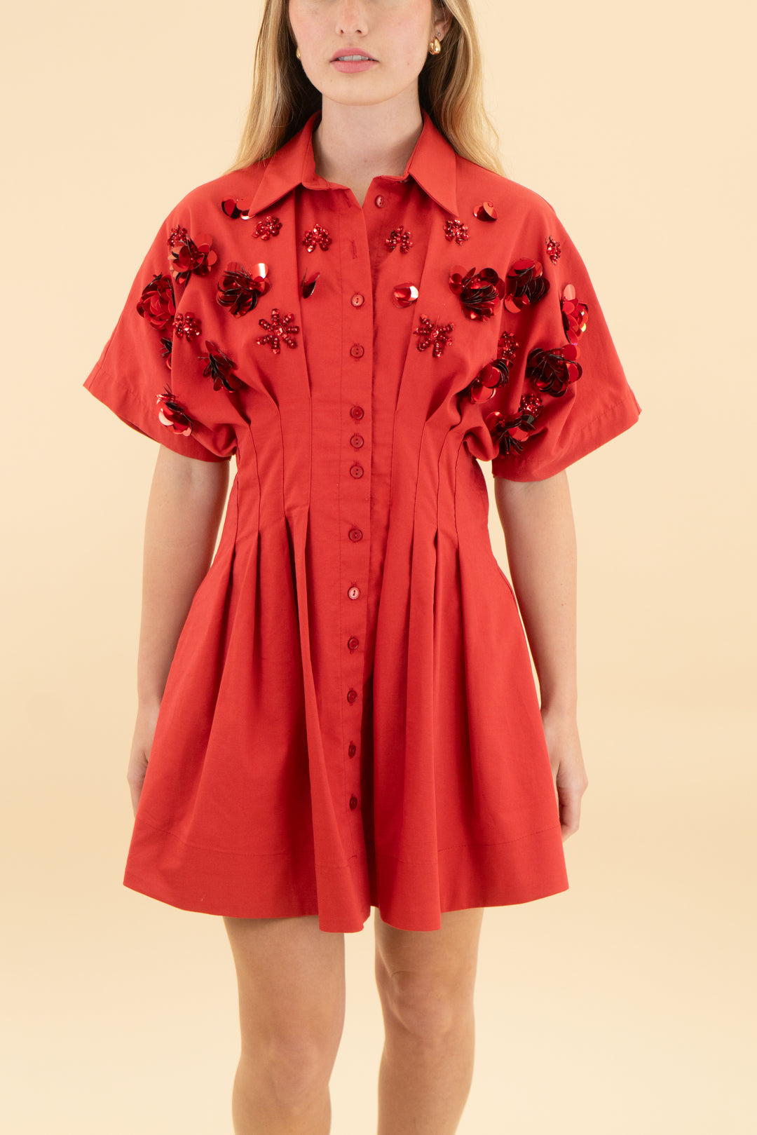exquise red mini dress (xs; retail $178)
