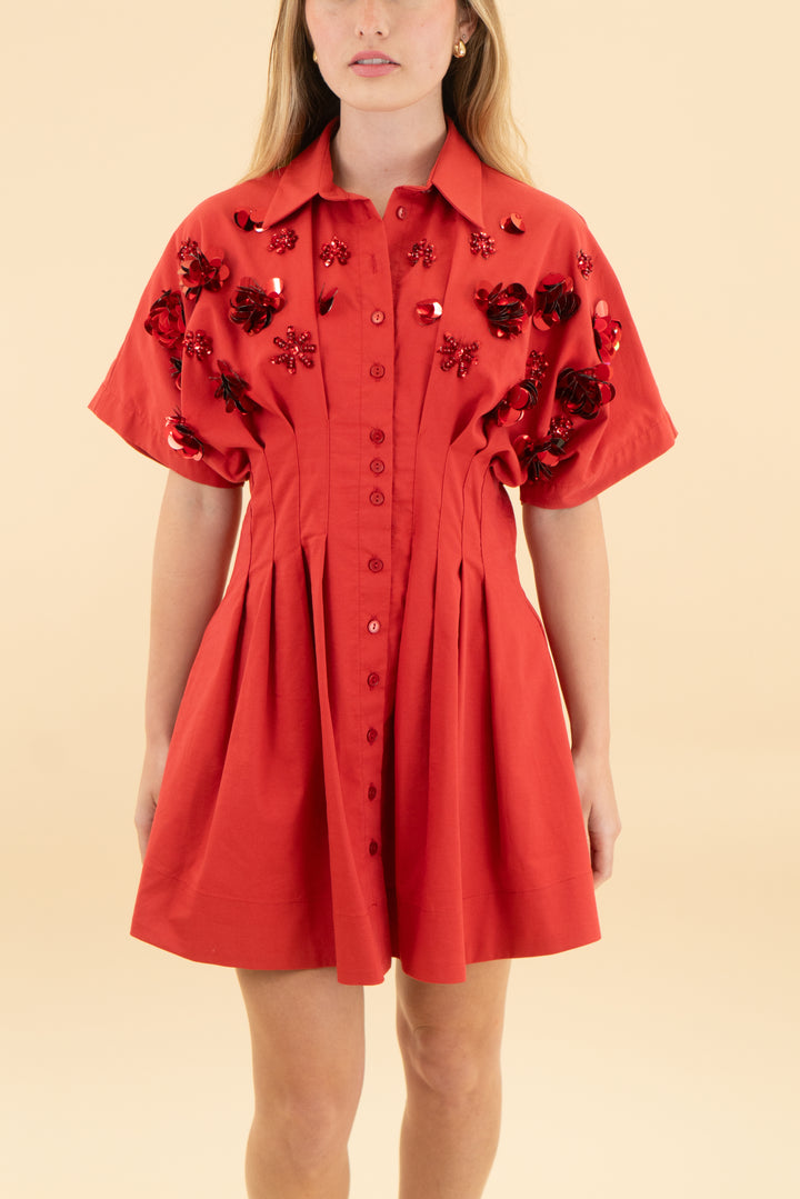 exquise red mini dress (xs; retail $178)