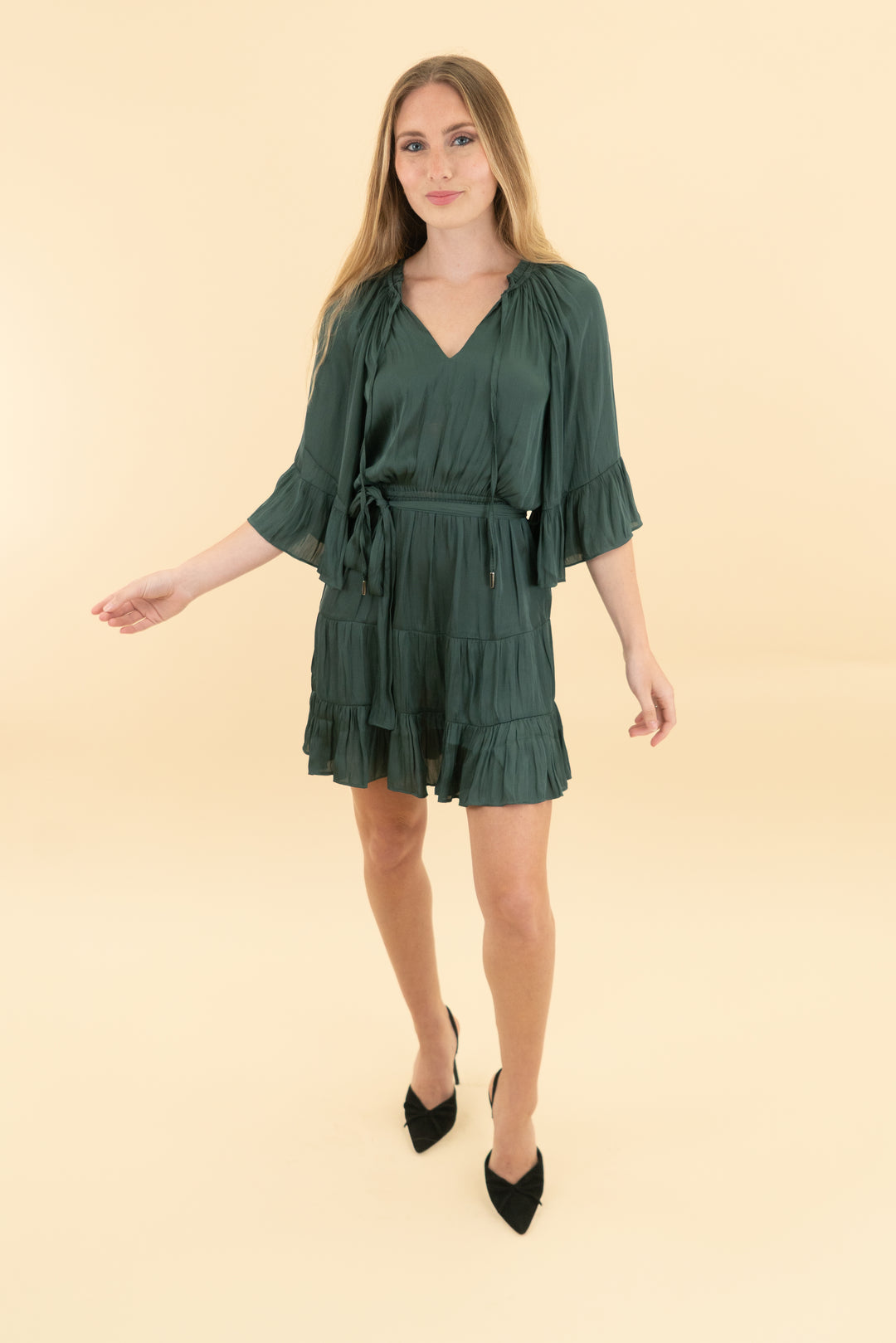 minkpink green mini dress (xs)