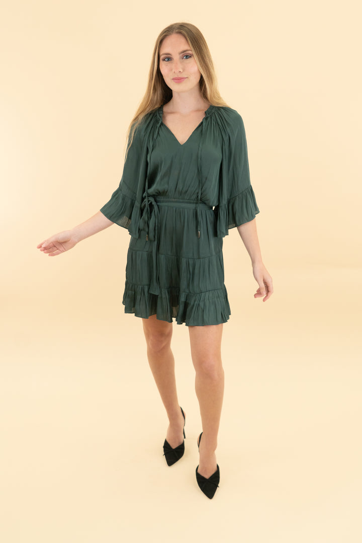 minkpink green mini dress (xs)
