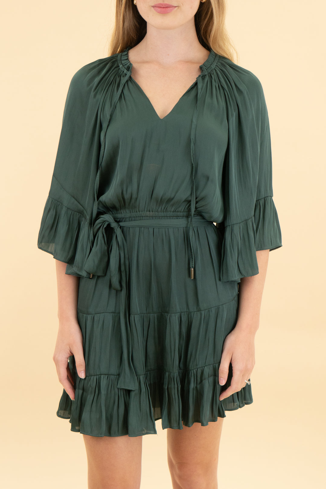 minkpink green mini dress (xs)