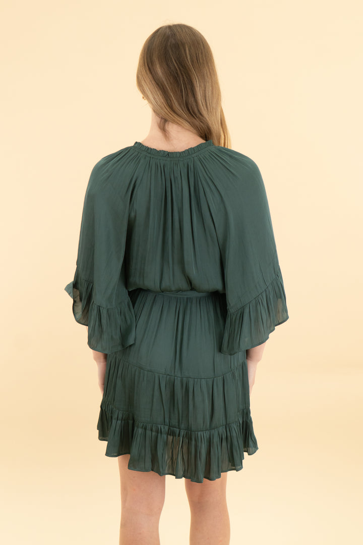 minkpink green mini dress (xs)