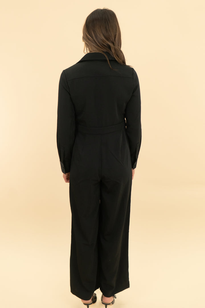 banana republic black jumpsuit nwt (0; retail $150)