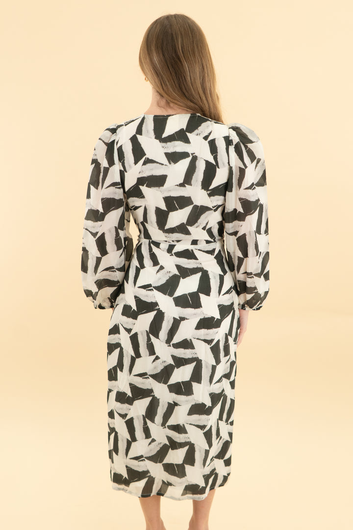 reistor geometric midi dress (xs)