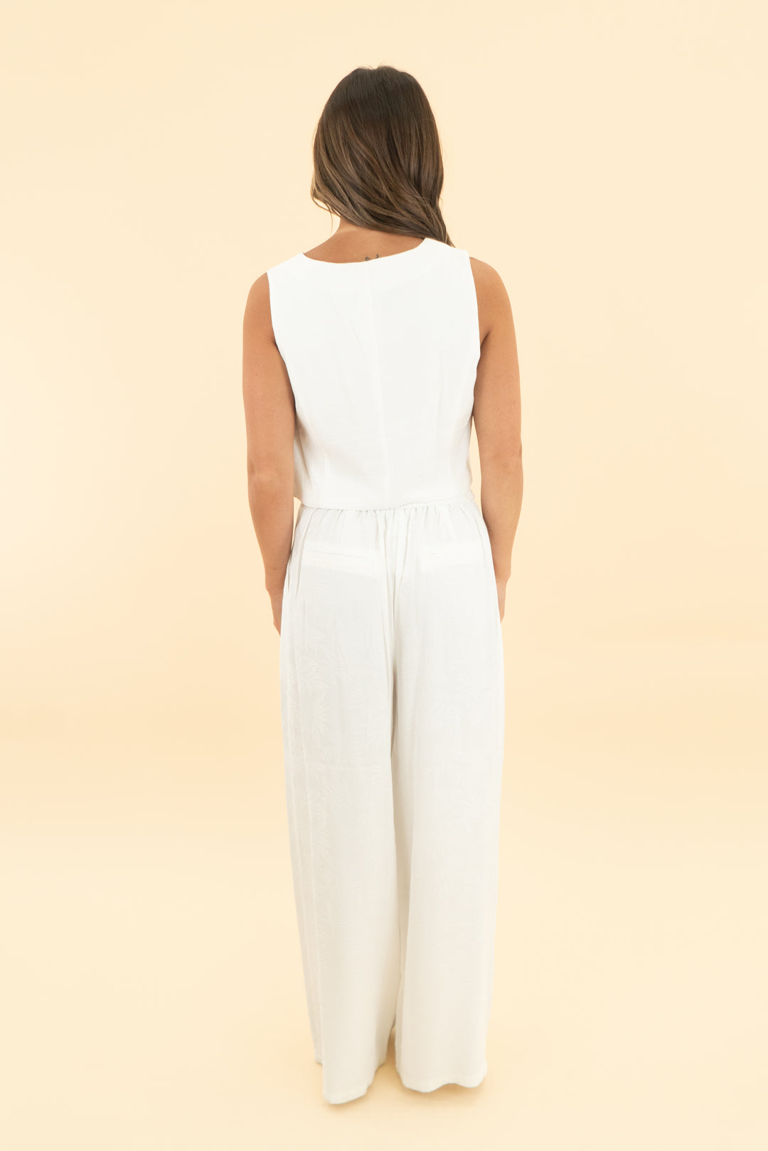 house of harlow white vest and pant set (s)